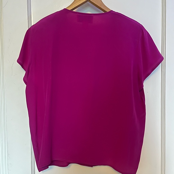 Vintage Fuchsia Silk Blouse - Picture 3 of 5